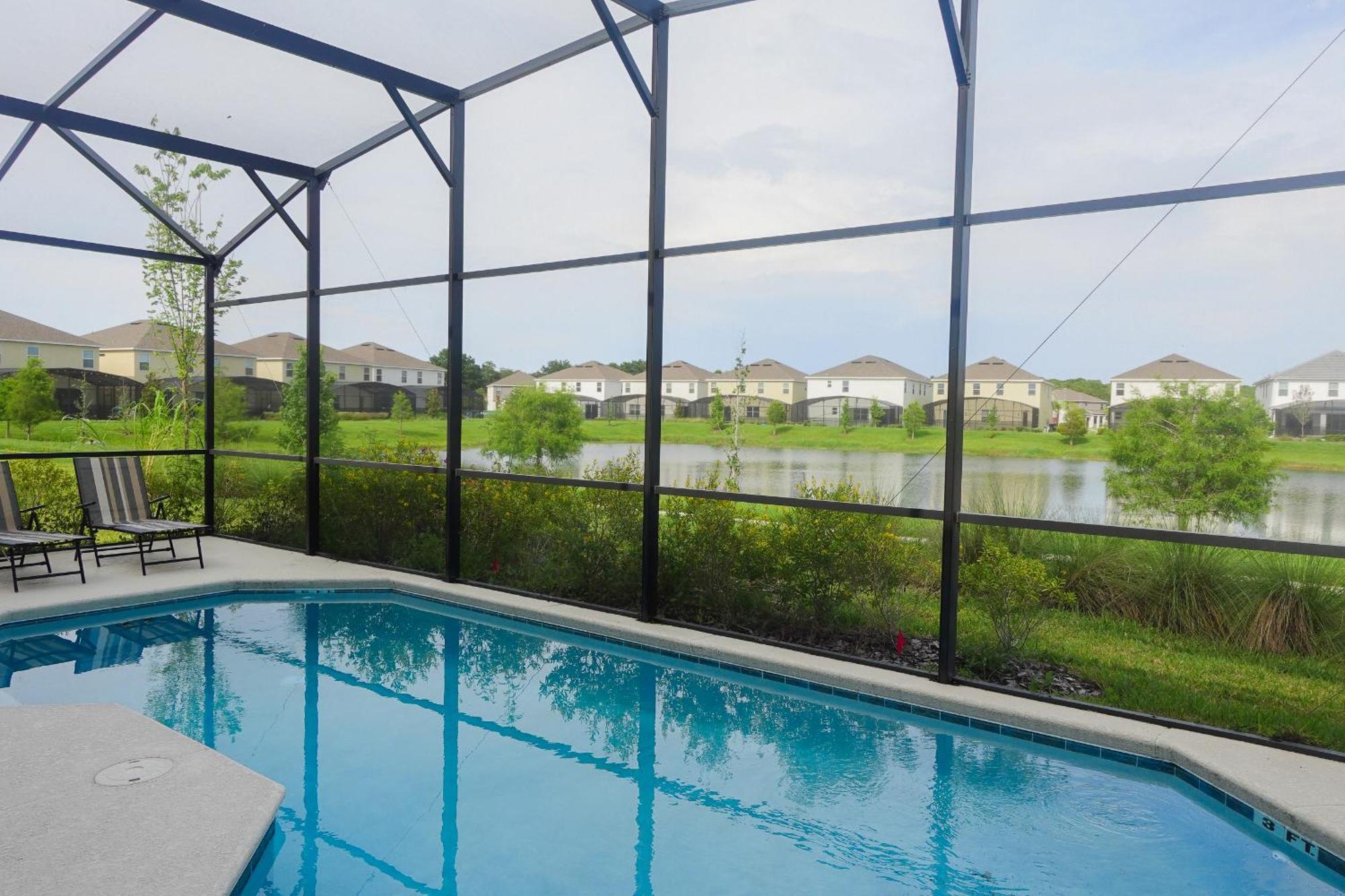Waterfront Brand New Modern Luxury 8 Bedroom Pool House! Sleeps 16 Kissimmee Ngoại thất bức ảnh